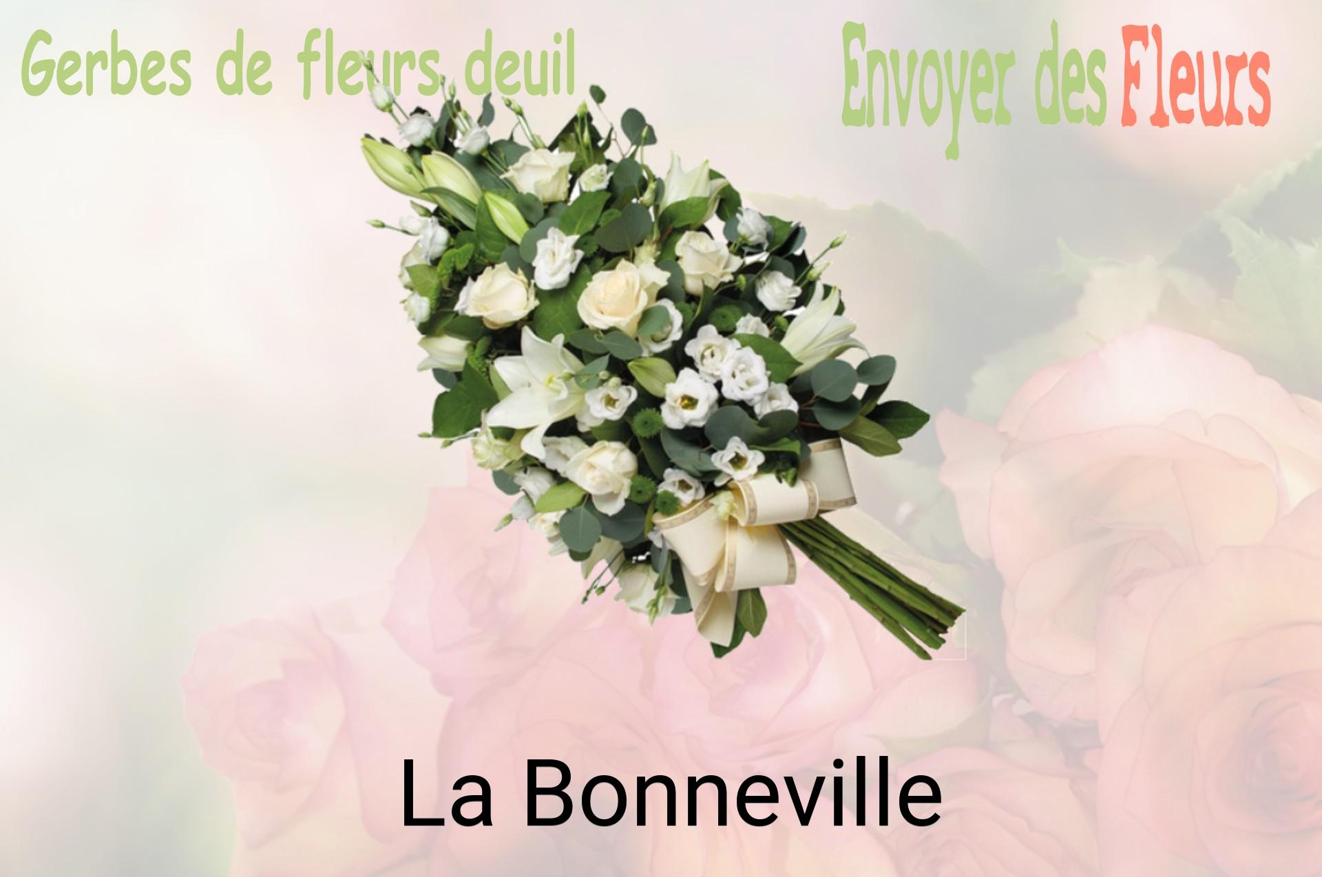 Gerbe de fleurs de deuil livrée à La Bonneville